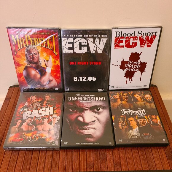 Six Wrestling DVDs - Four  SEALED - Picture 1 of 14